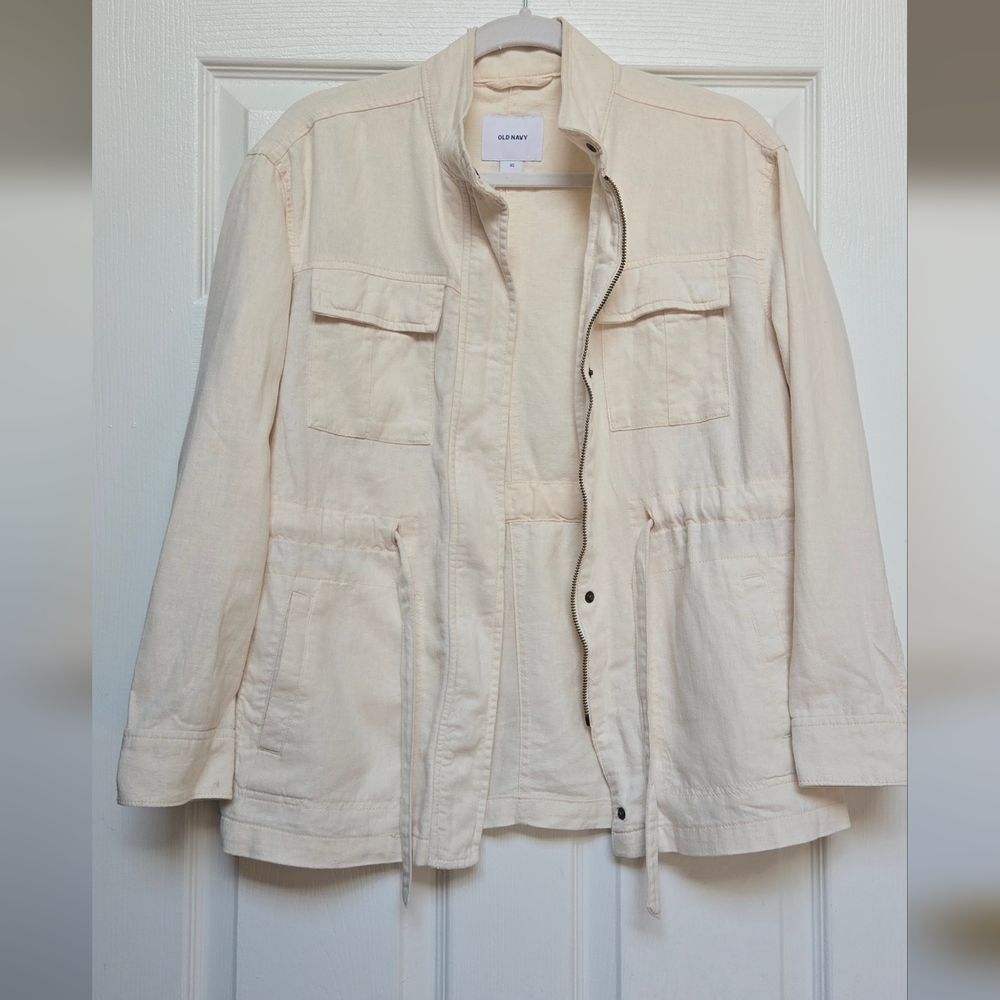 Old Navy Cream Utility Jacket